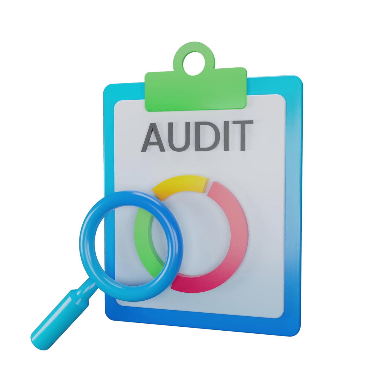 3D Business Audit Examination Statistical Graphic Information