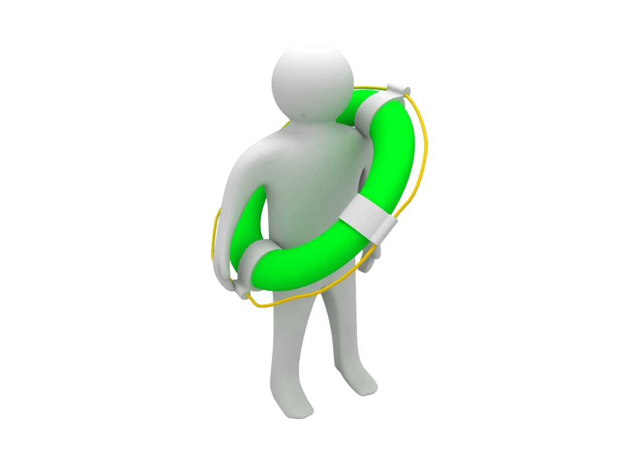 3D Man With Life Preserver