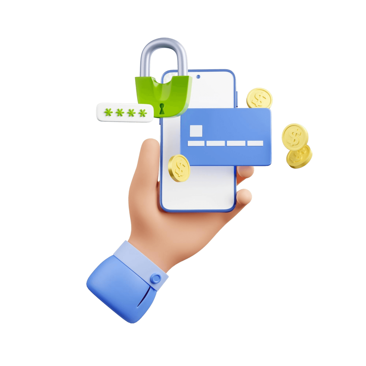 3D Render Online Payment Transaction Security