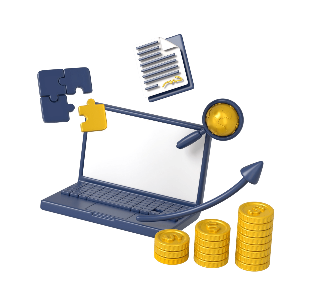3D Rendering Smart Financial App