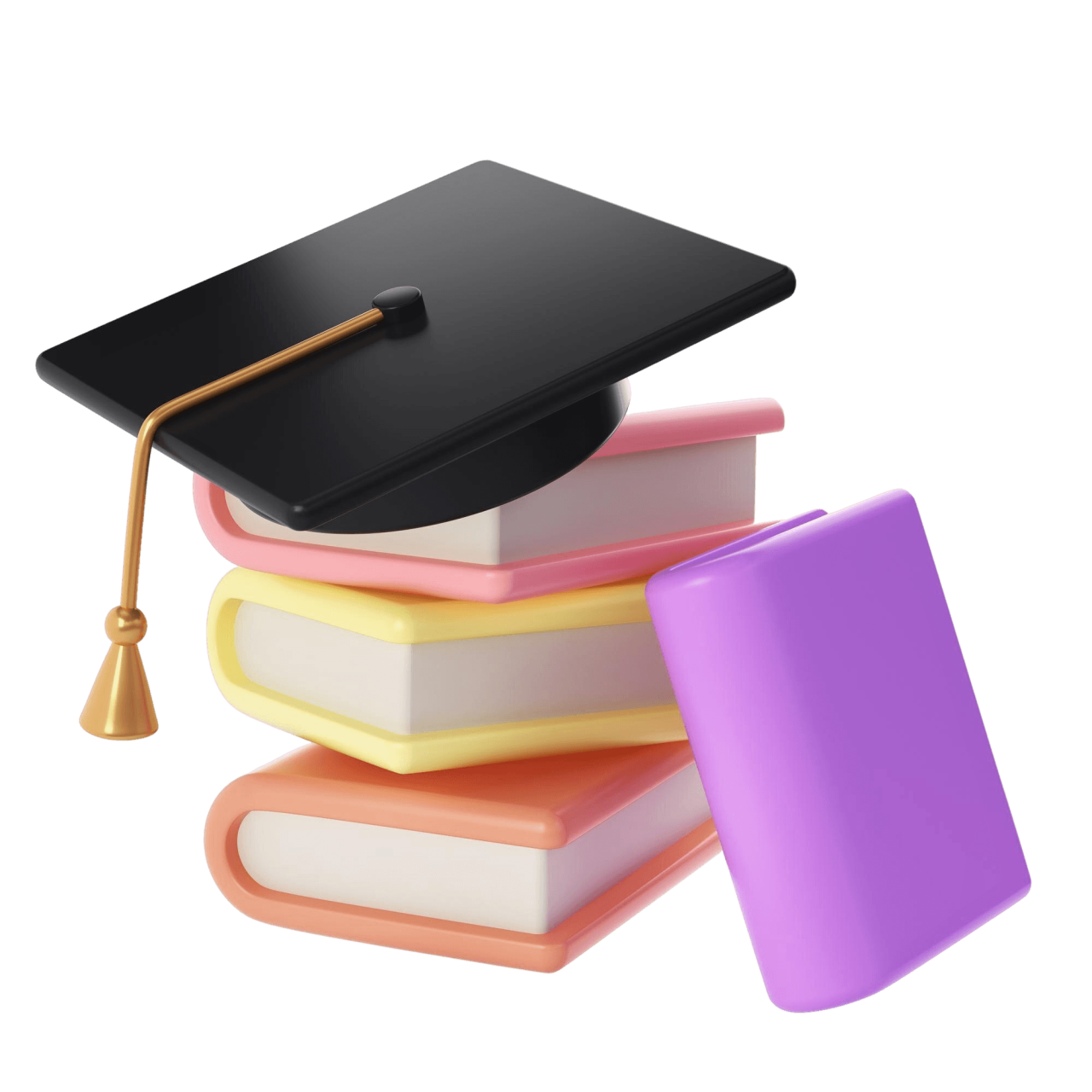 3D Stack Closed Books University College Black Cap Graduate