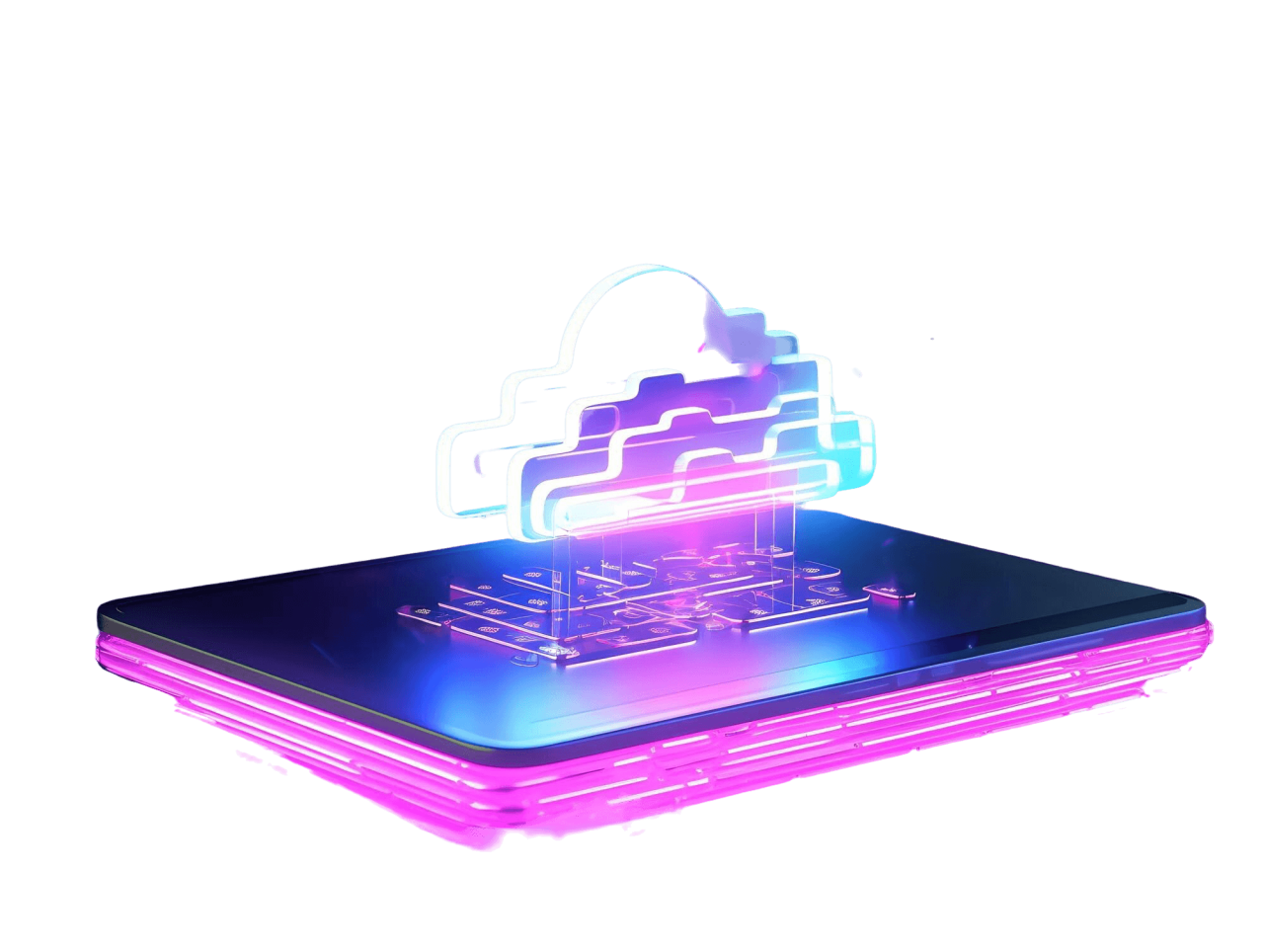 Cloud Data Storage Cloud Computing Data Transfer Concept Ai Generated