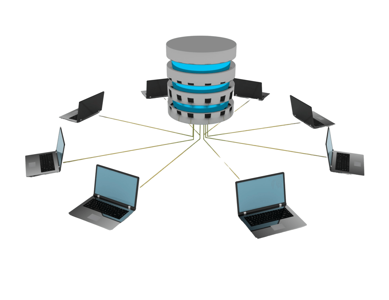 Computer Network Concept 3D Rendered Illustration