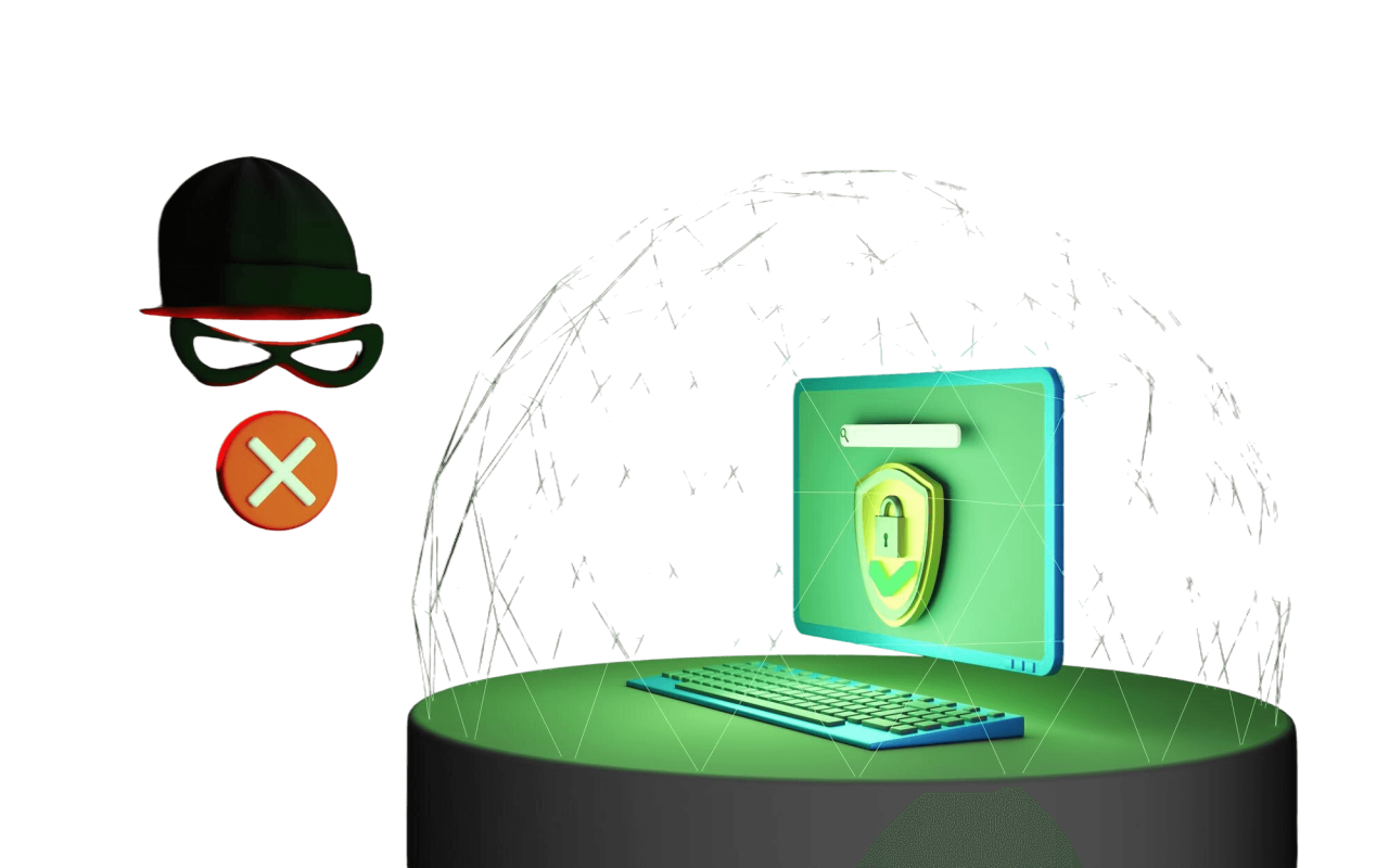 Desktop Computer With Antimalware Protects Itself From Cybercriminal