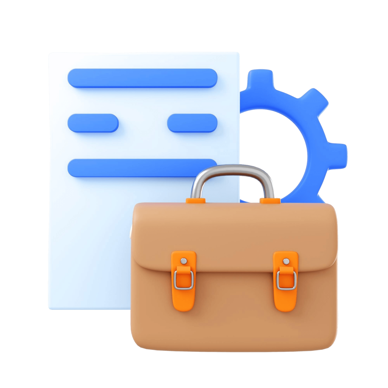 Document Management Storage 3D Illustrations Icons Job Application Documents