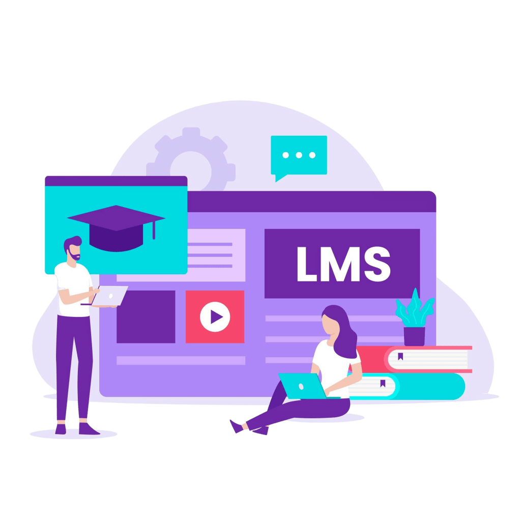 Flat Design Concept Learning Management System Illustration Websites Landing Pages Mobile Applications Posters Banners