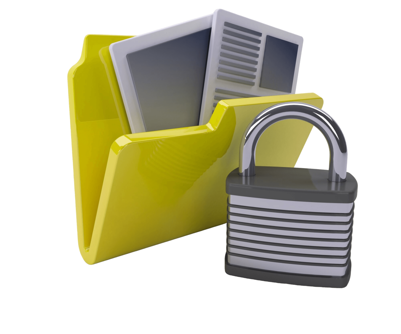 Folder With Documents Padlock