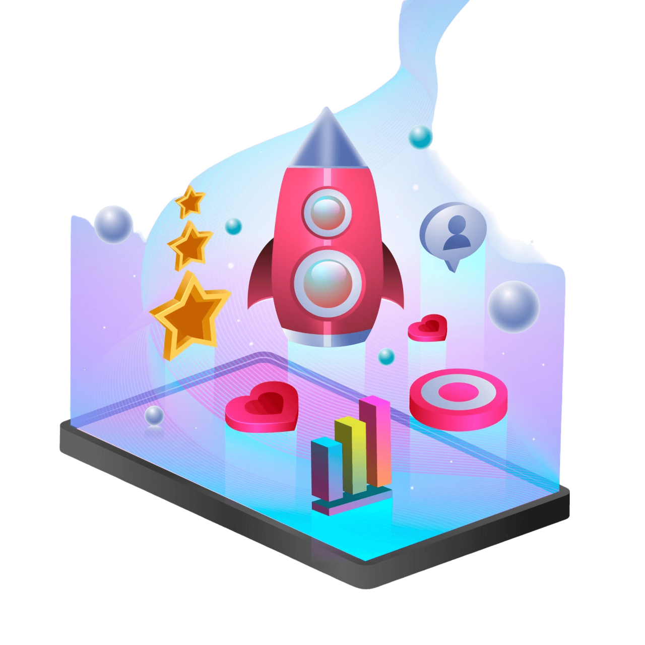 Gradient Creative Gamification Illustration
