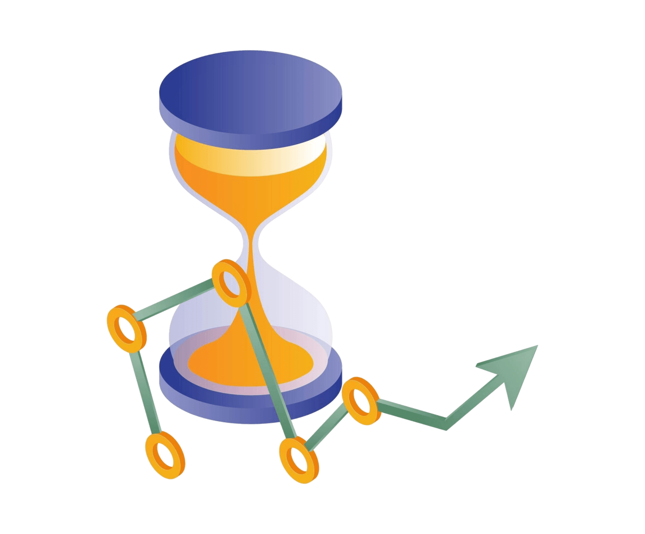 Hourglass With Business Growth Analyst