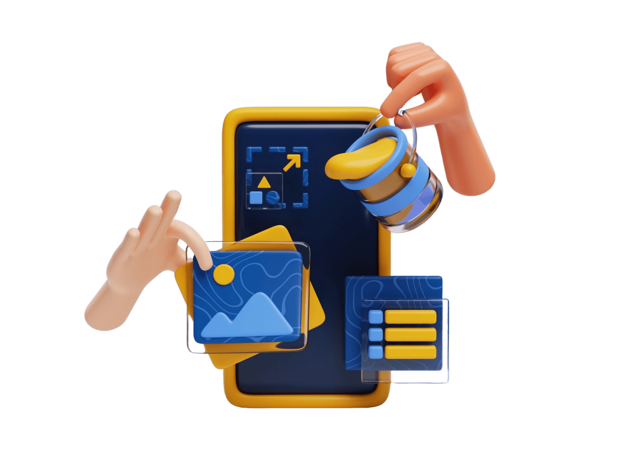 Interface With Hands Sales Background 3