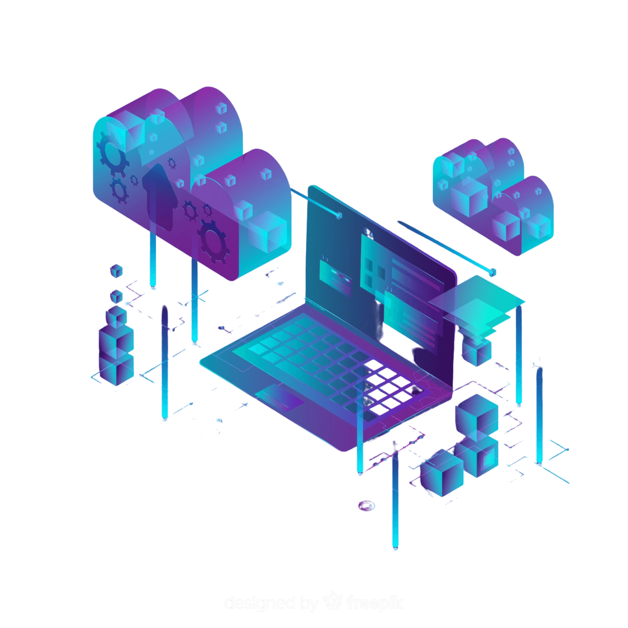 Isometric Tecnology Abstract Background