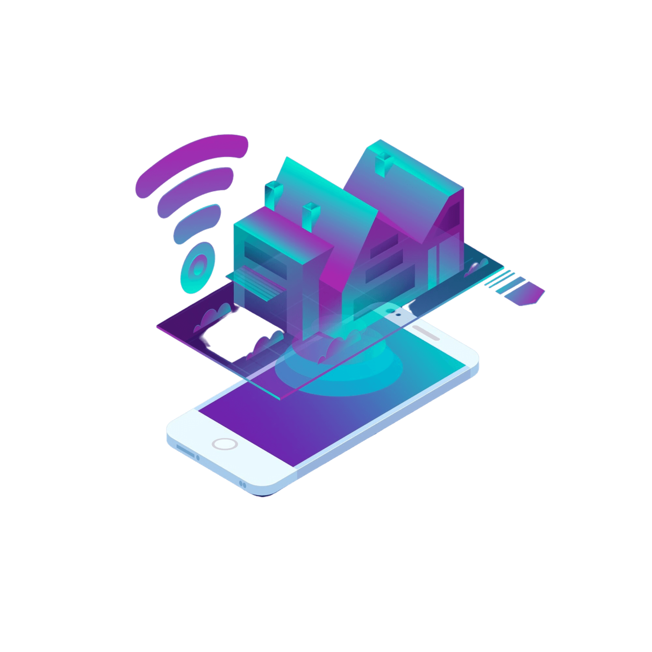 Smart Home Isometric Style