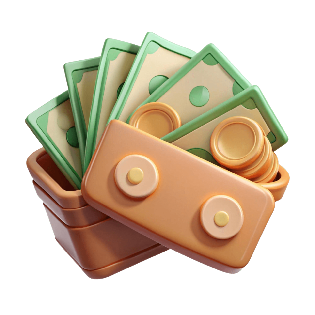 Stack Green Money With Number 5 Top