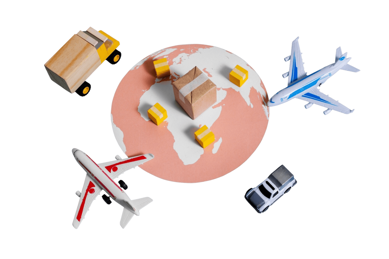 View 3D Supply Chain Representation Illustration