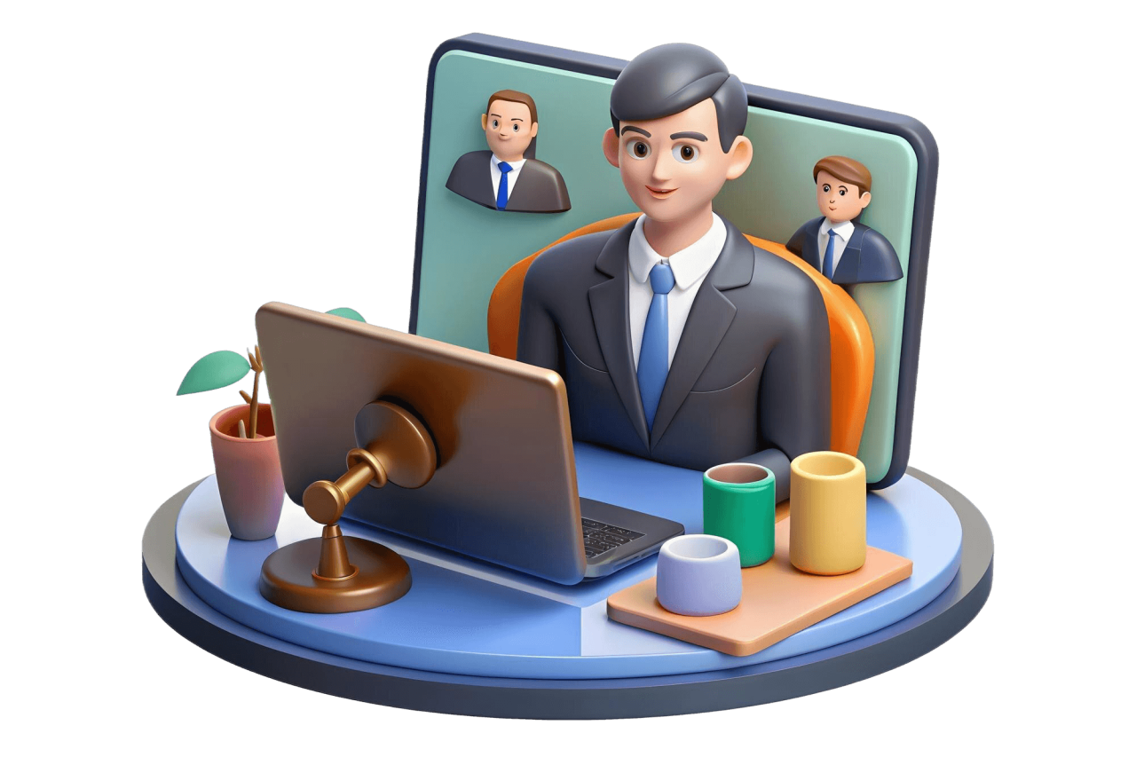 Virtual Lawyer Consultation With Polished Legal Documents Professional Workspace Remote Legal