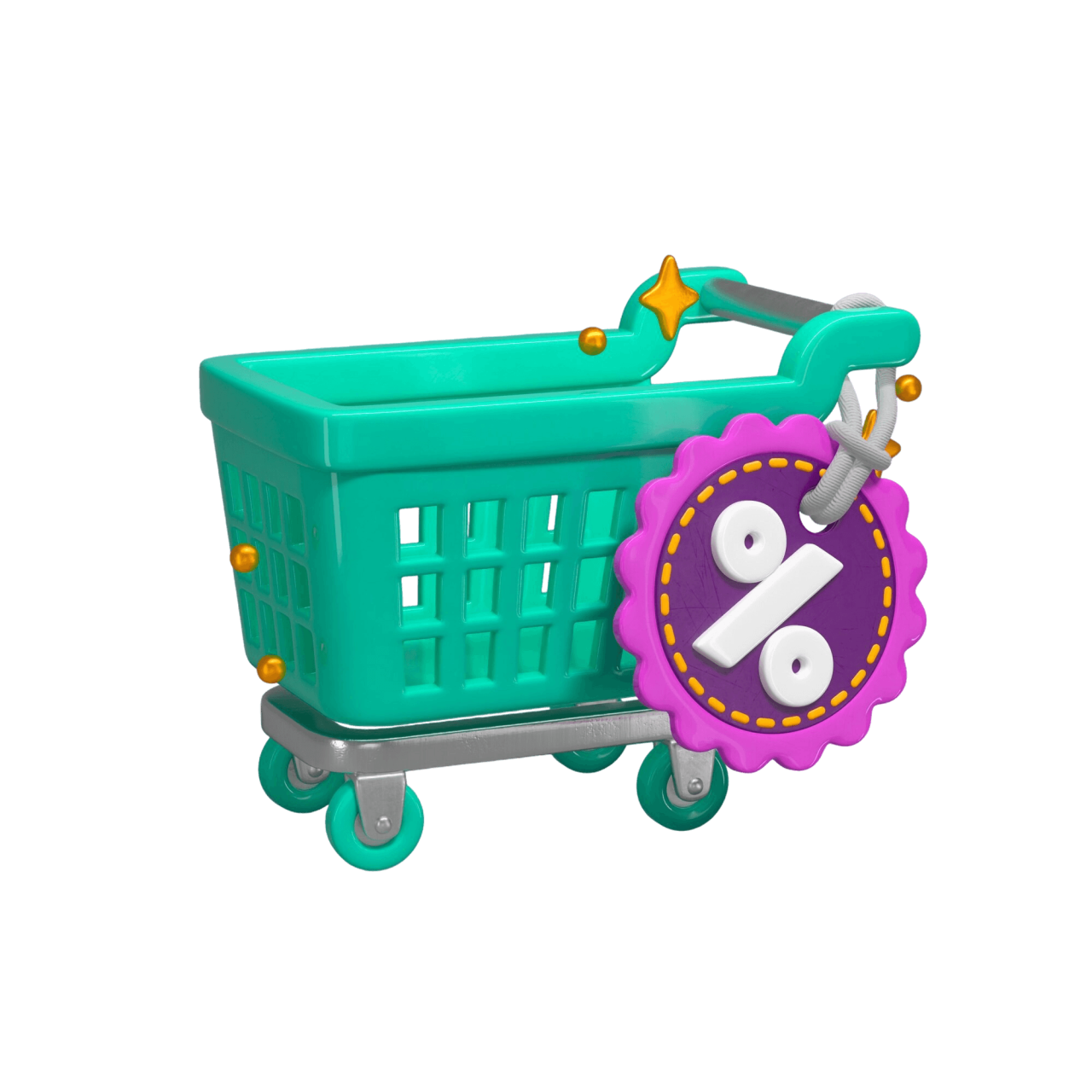 Shopping Cart With Discount Tag 1