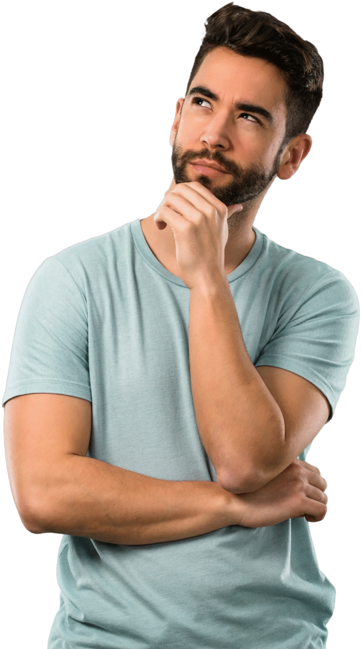 Young Man Thinking About Things